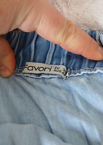 Mavi Mini Bol Kesim Kadın Kot Pantolon