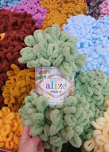 485 yeşil puffy ip