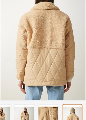 peluş detaylı kapitone mont - Görsel 3