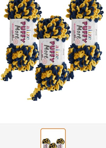 Alize Puffy More Renkli Takım Yün Örgü İpliği - Görsel 3