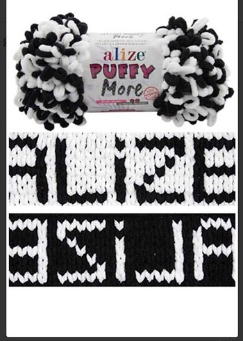 Alize Puffy More Renkli Takım Yün Örgü İpliği - Görsel 4