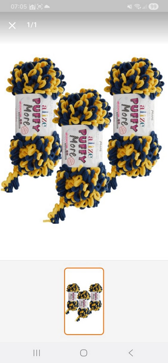 Alize Puffy More Renkli Takım Yün Örgü İpliği - Görsel 3