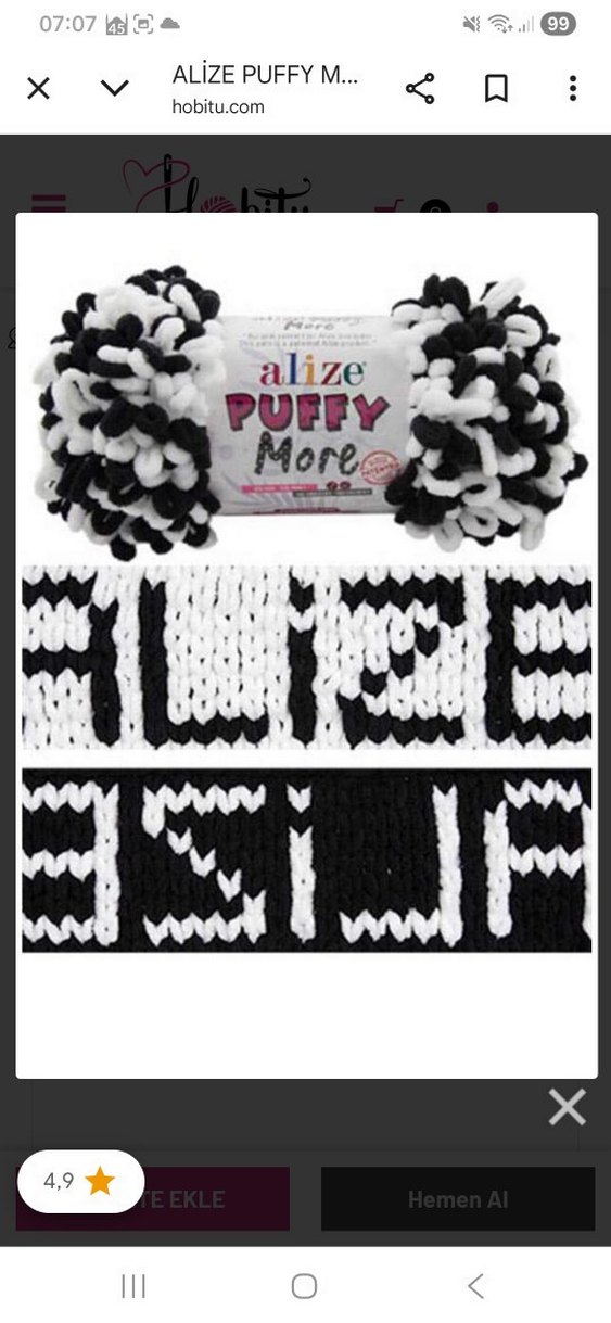 Alize Puffy More Renkli Takım Yün Örgü İpliği - Görsel 4