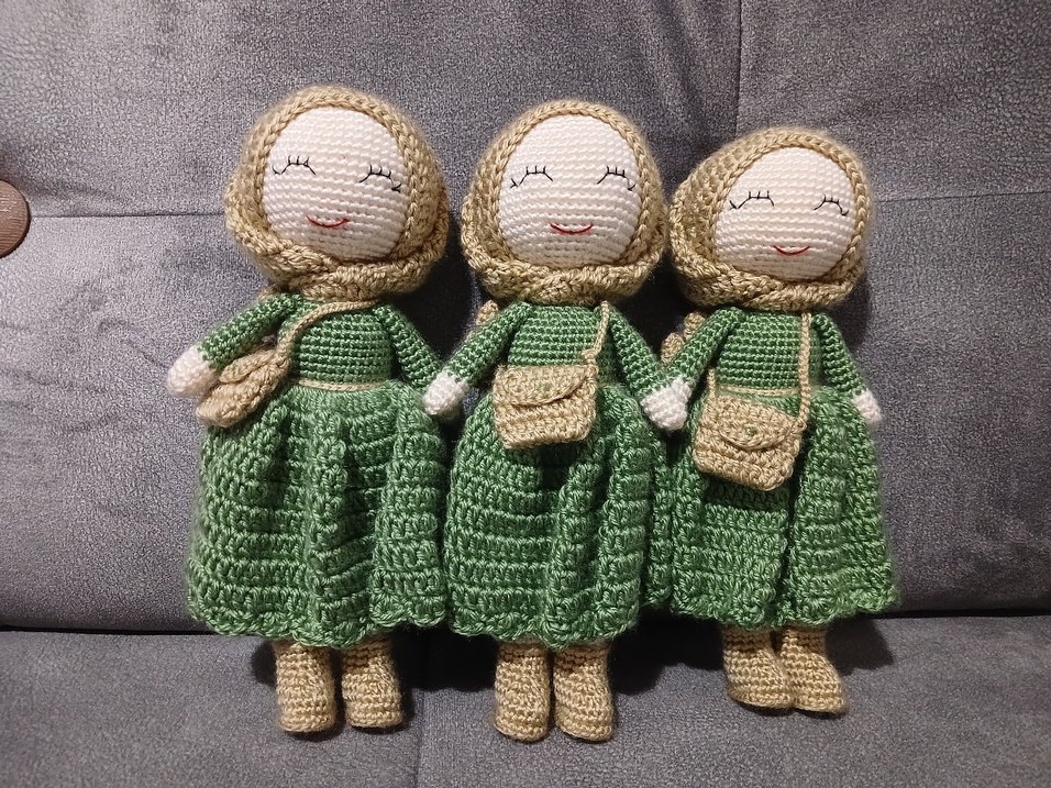 tesettürlü el işi örme bebek - Görsel 2