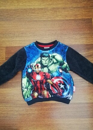 Orjinal Marvel Peluş Sweetshırt