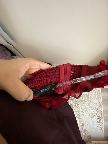 36 Beden bordo Renk Abiye elbise