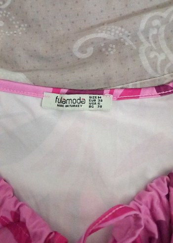 Pembe Bağcıklı Straplez Uzun Kollu Bluz - Görsel 2