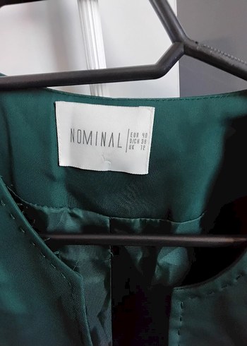 Düğmeli Koyu Yeşil Kadın Blazer Ceket - Görsel 2