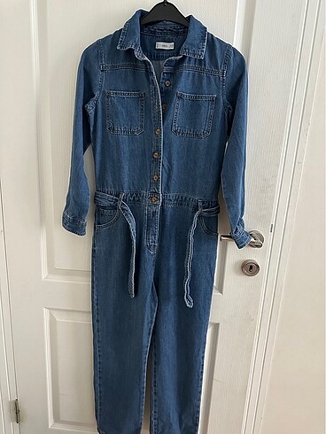 Kız çocuk mango jean tulum