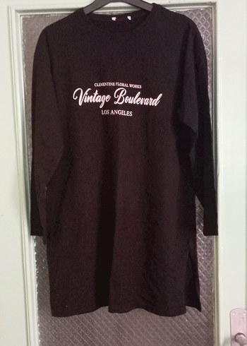 Siyah Vintage Baskılı Hamile Tişörtü