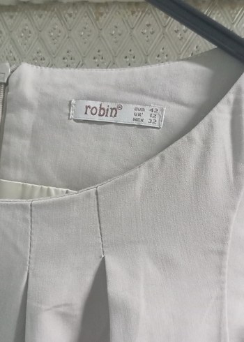 Gri Kolsuz Midi Keten Elbise - Görsel 3