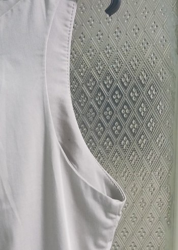 Gri Kolsuz Midi Keten Elbise - Görsel 4