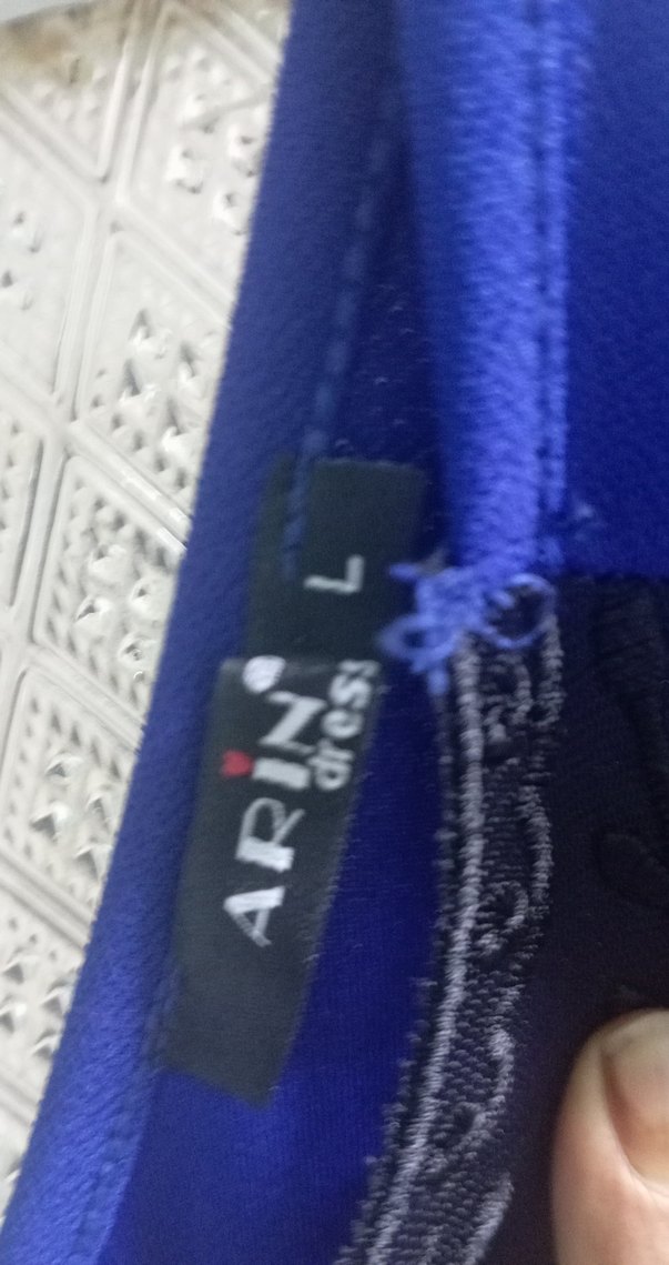 Kolsuz Lacivert Uzun V Yaka Elbise - Görsel 5