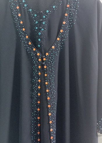 Nakışlı Lacivert Bohem Uzun Elbise - Görsel 2