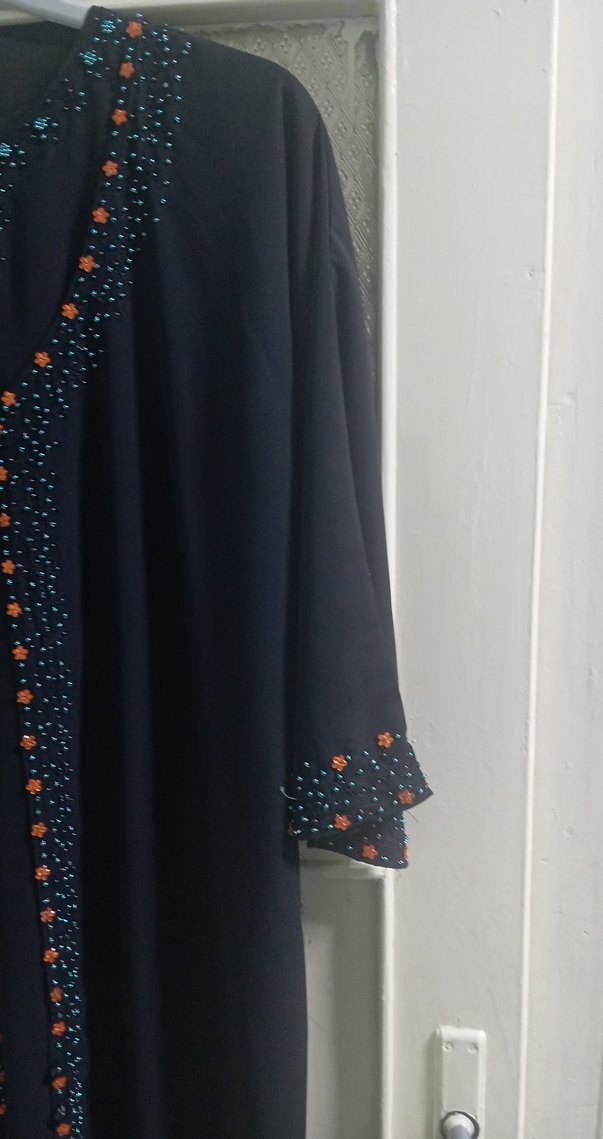 Nakışlı Lacivert Bohem Uzun Elbise - Görsel 3