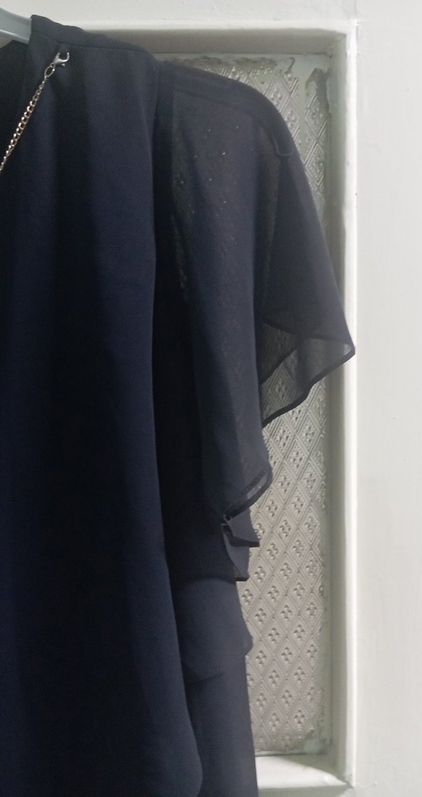 Siyah Midi Kadın Ofis Elbisesi - Görsel 3