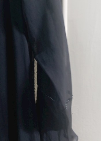 Haki Uzun Kollu Dökümlü Gotik Elbise - Görsel 3