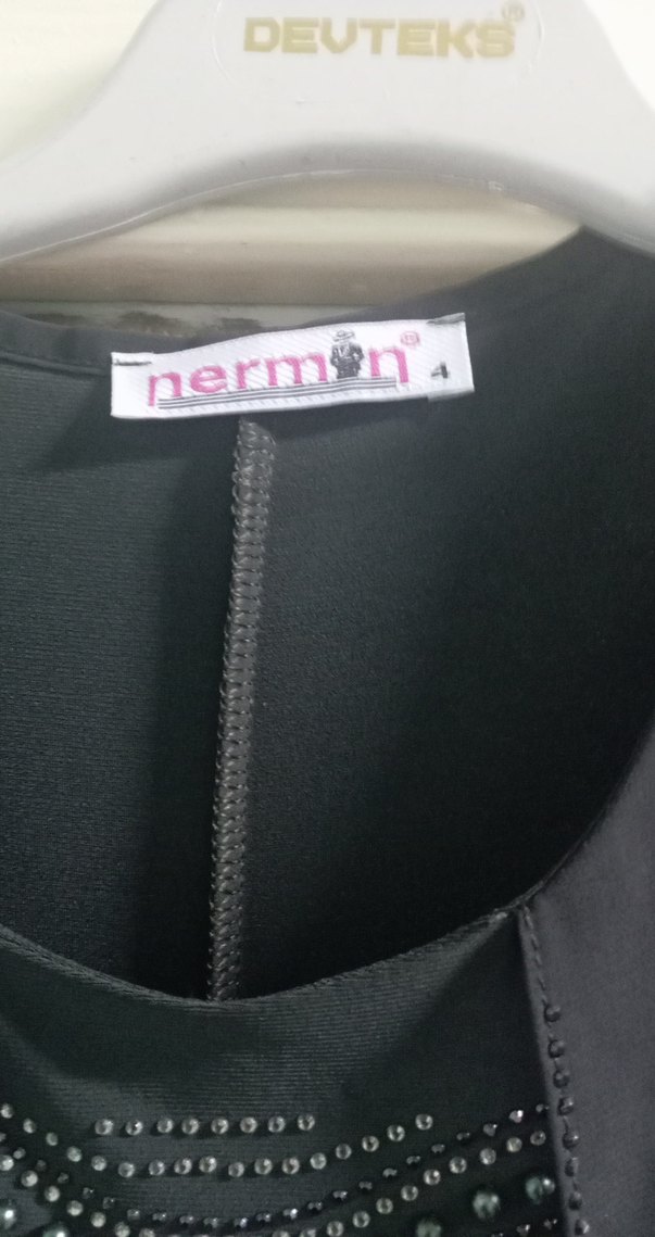 Haki Uzun Kollu Dökümlü Gotik Elbise - Görsel 4