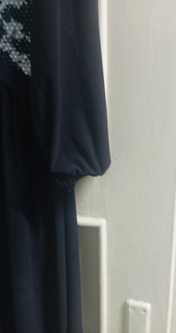 Siyah Uzun Salaş Elbise - Görsel 3