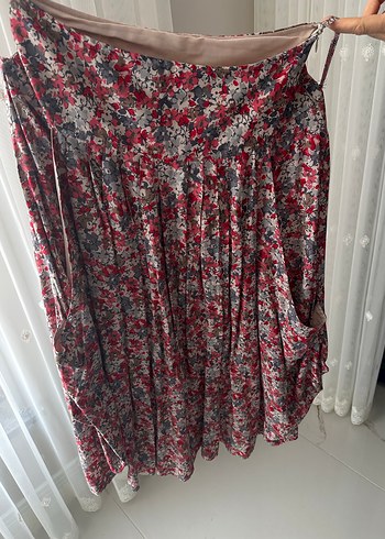 Çiçek Desenli Bohem Uzun Etek - Görsel 2