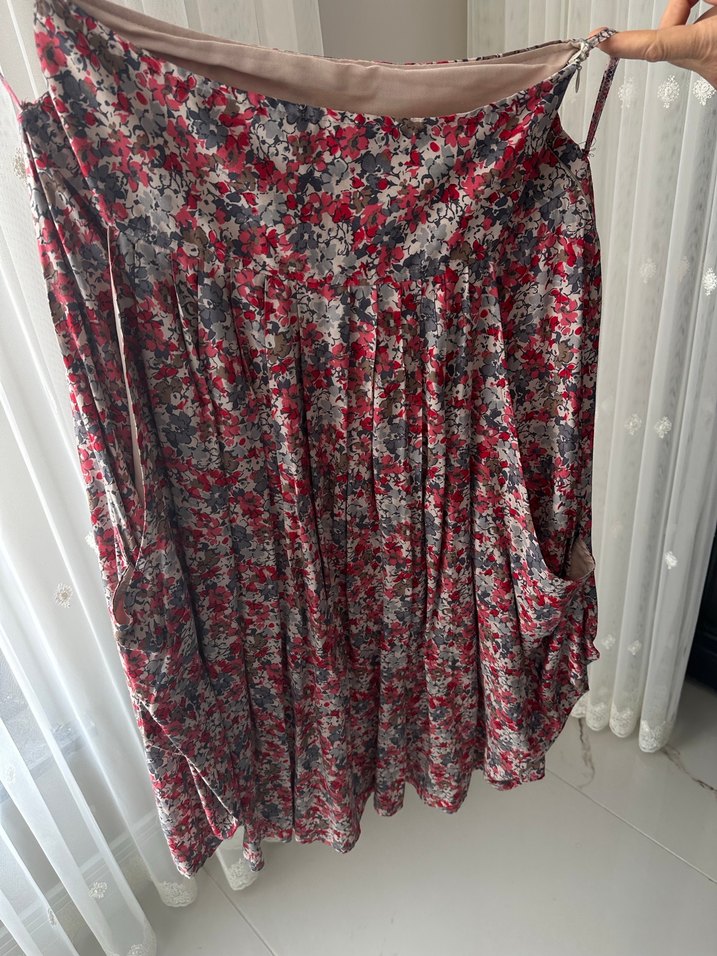 Çiçek Desenli Bohem Uzun Etek - Görsel 2