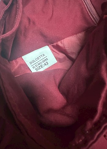 Bordo Düğmeli Uzun Etek - Görsel 2