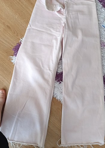 36 Beden Beyaz Bohem Tarz Uzun Kadın Pantolon