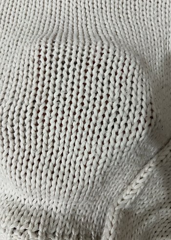 Beyaz Örgü Kadın Kazak - Görsel 2