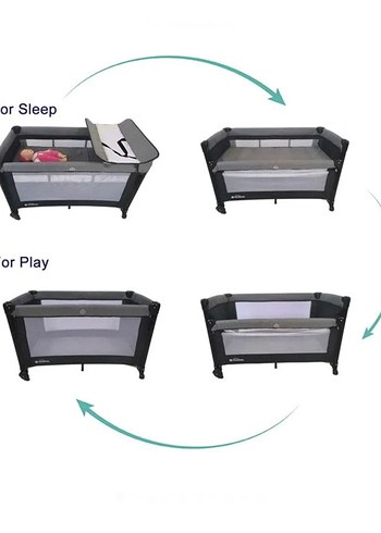 Gri Oyun Parkı ve Bebek Yatağı - Görsel 6