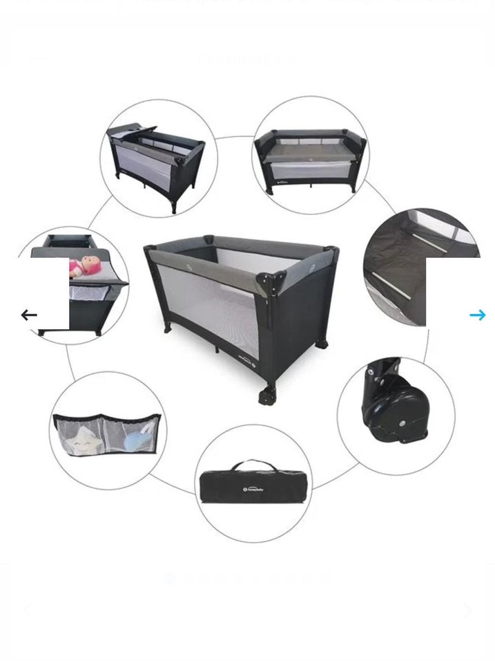 Gri Oyun Parkı ve Bebek Yatağı - Görsel 2