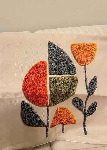 Nakışlı Bohem Çok Renkli Kırlent Kılıfı - Görsel 5