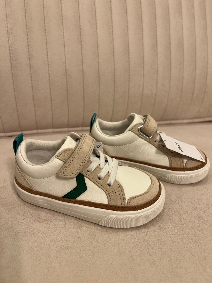 Beyaz Erkek Çocuk Spor Ayakkabı Velcro - Görsel 3