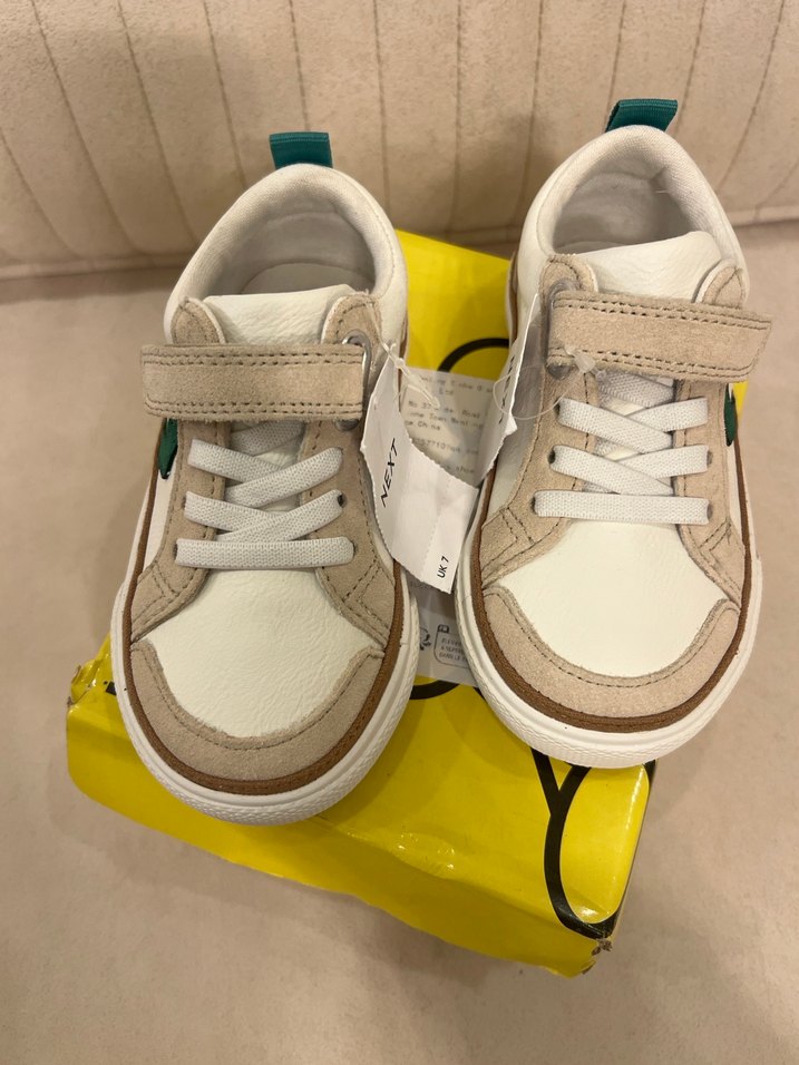 Beyaz Erkek Çocuk Spor Ayakkabı Velcro - Görsel 2