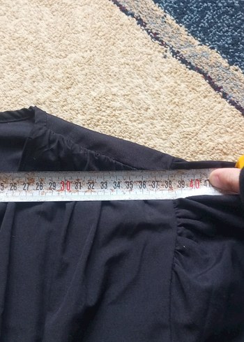 v yaka balon kollu elbise - Görsel 9