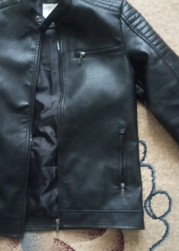 Siyah Deri Ceket - Görsel 4