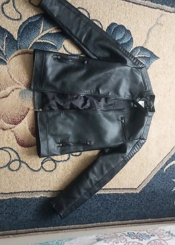 Siyah Deri Ceket - Görsel 2