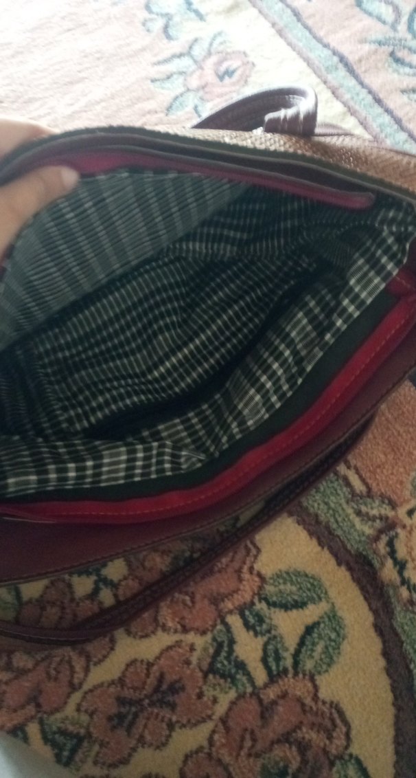 bordo Yılan Desenli Deri Kadın Çanta - Görsel 5