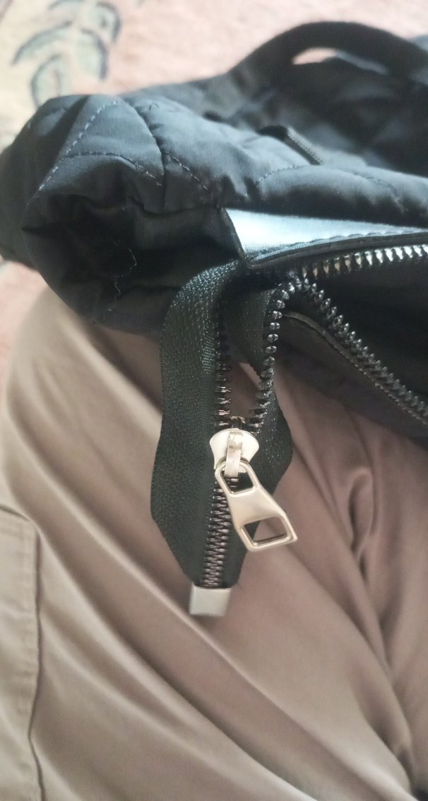 Siyah Fermuarlı Kadın Omuz Çantası - Görsel 3