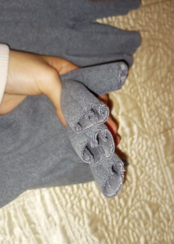 Gri Kadın Sıcak Eldiven - Görsel 3