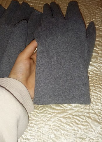 Gri Kadın Sıcak Eldiven - Görsel 5