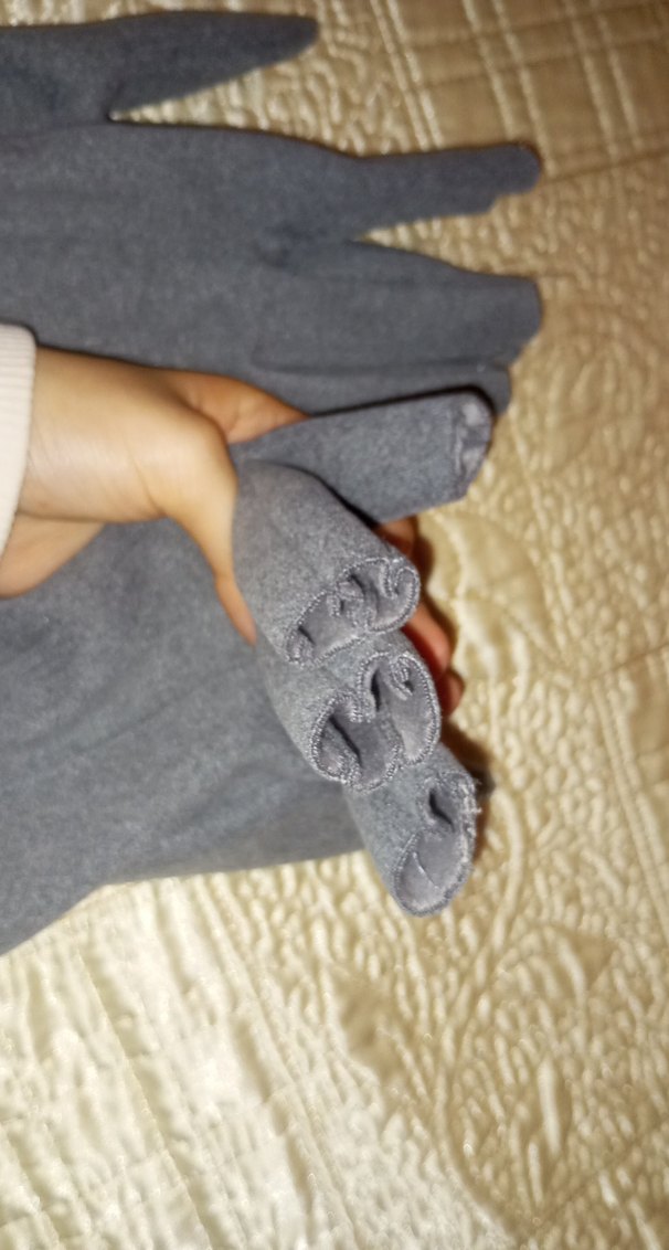 Gri Kadın Sıcak Eldiven - Görsel 3