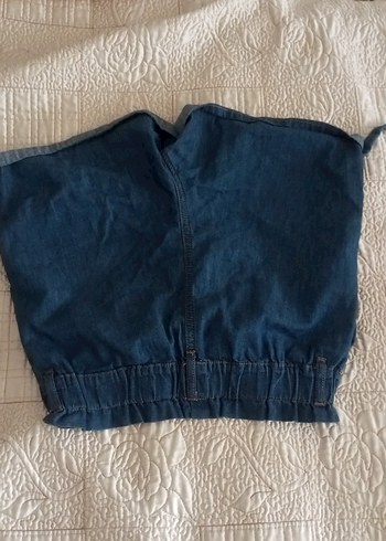 m Beden lacivert Renk Kadın Lacivert Kemerli Mini Denim Şort