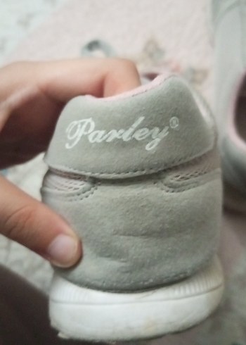 37 Beden gri Renk Pembe Bağcıklı Kadın Sneakers