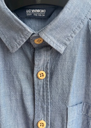 #Erkek #Çocuk #Kısa Kollu Denim #Gömlek - Görsel 3