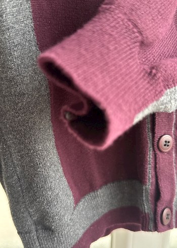 #Bordo Gri Düğmeli #Erkek  #Hırka - Görsel 6