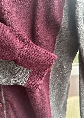 #Bordo Gri Düğmeli #Erkek  #Hırka - Görsel 5