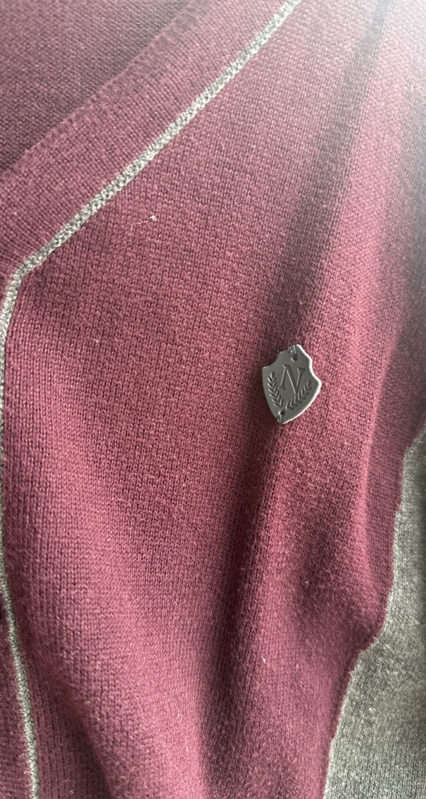 #Bordo Gri Düğmeli #Erkek  #Hırka - Görsel 2