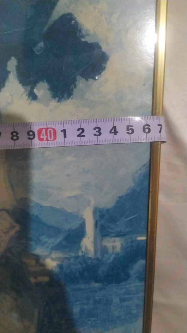 Karanlık Mavi Tonlarda Kadın Portresi cam tablo - Görsel 4