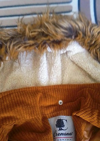 Kadın Kahverengi Düğmeli kapşonlu Midi Kaban - Görsel 3