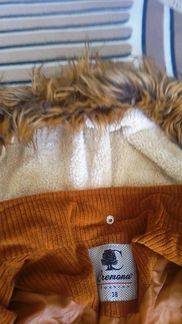 Kadın Kahverengi Düğmeli kapşonlu Midi Kaban - Görsel 3